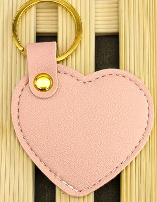 Porte-clés cœur simili Cuir