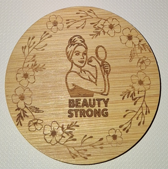 Miroir bois rond 7cm