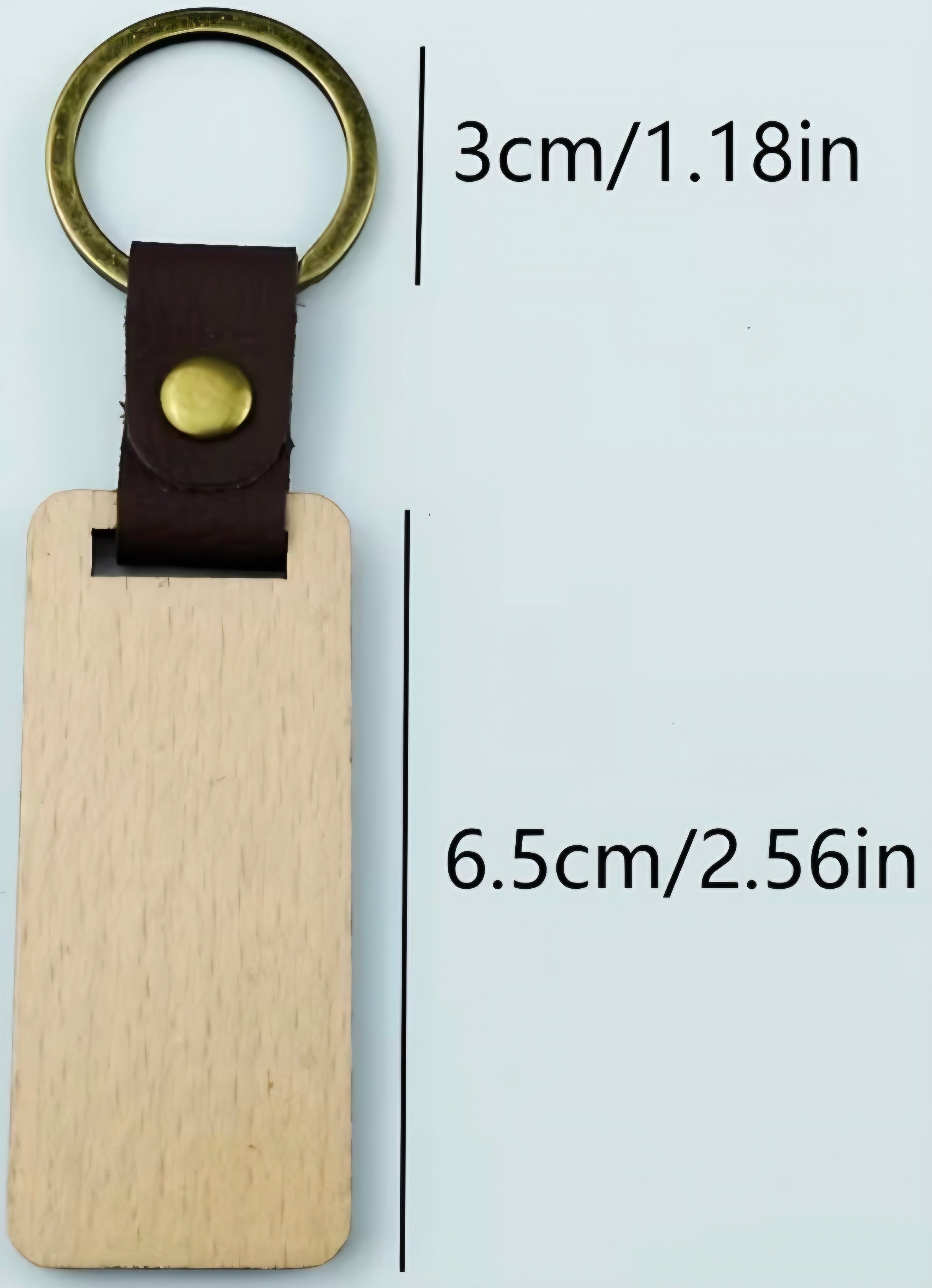 Porte-clés bois & cuir clair ou foncé